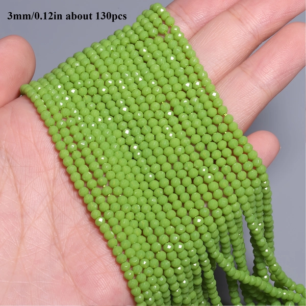 130pcs czech crystal beads 3mm round   loose spacer - Temu
