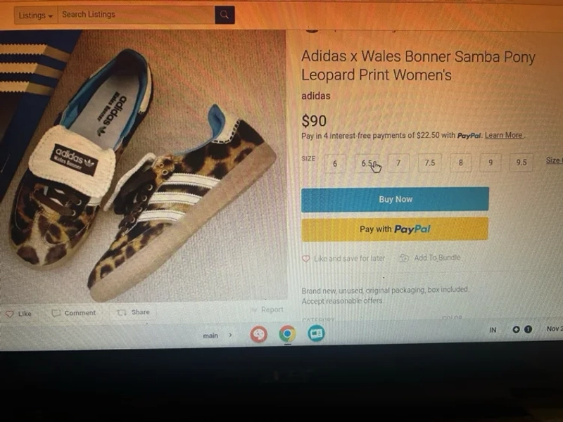 adidas x wales bonner sambas pony leopard print 