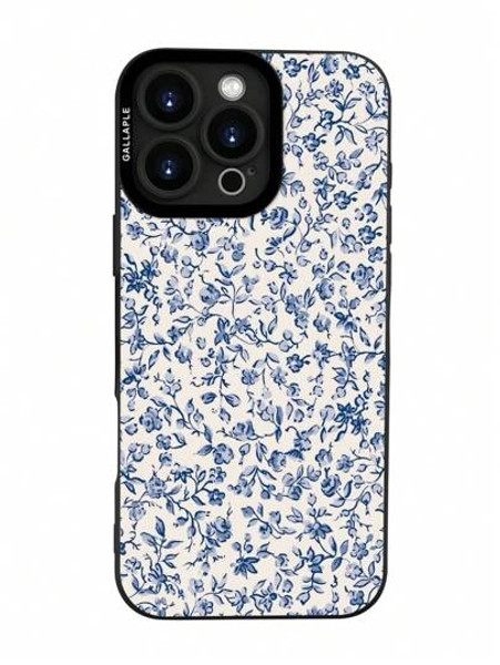 GALLAPLE Vintage Blue Floral Pattern Phone Case  Fashion Hot Selling Anti-Scratch Full Protection For IPhone 17Promax 17Pro 17Air 17 16Promax 16E SE4 16 15 14 13 12 11 XSMAX X XS Plus Pro 13Mini 12Mini