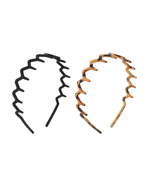 OXX Haircare 2 Pack Comb Headband - Black and Brown - Assorted - One Size