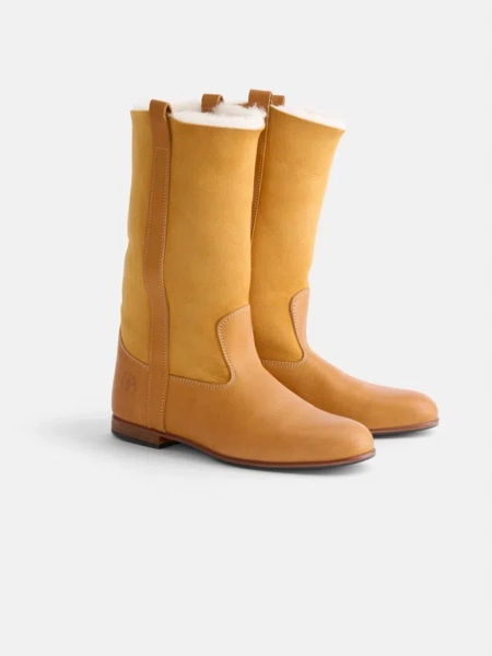 La Botte Gardiane Garance Sheepskin Boot Tall In Natural