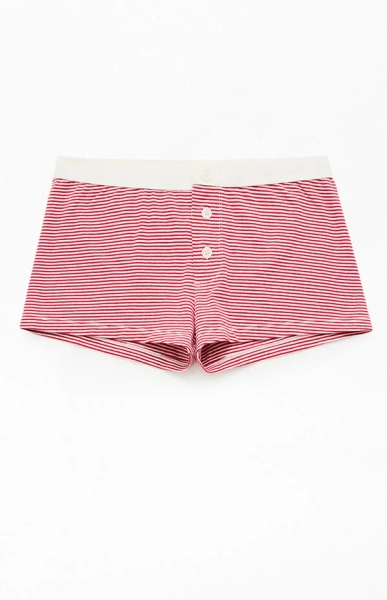Red Striped Pajama Boyshorts