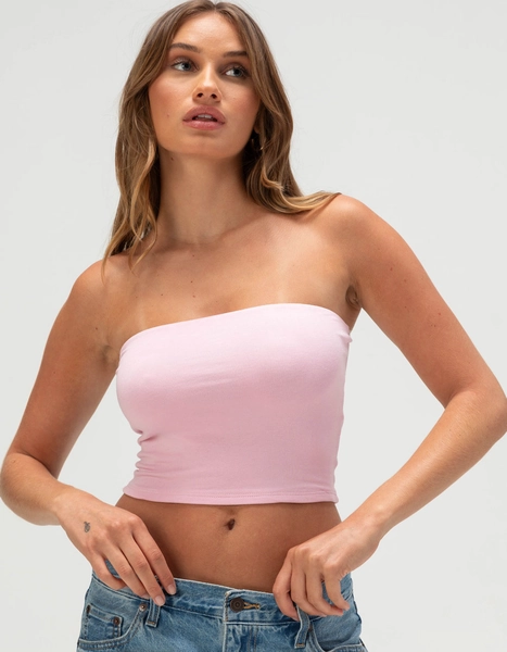 HEART & HIPS Womens Tube Top - PINK