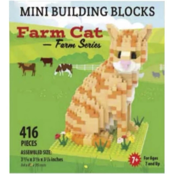 Impact Photographics Farm Cat Mini Building Blocks Set