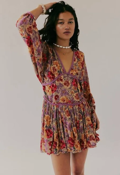 Free People Sweet Dreams Printed Mini Dress