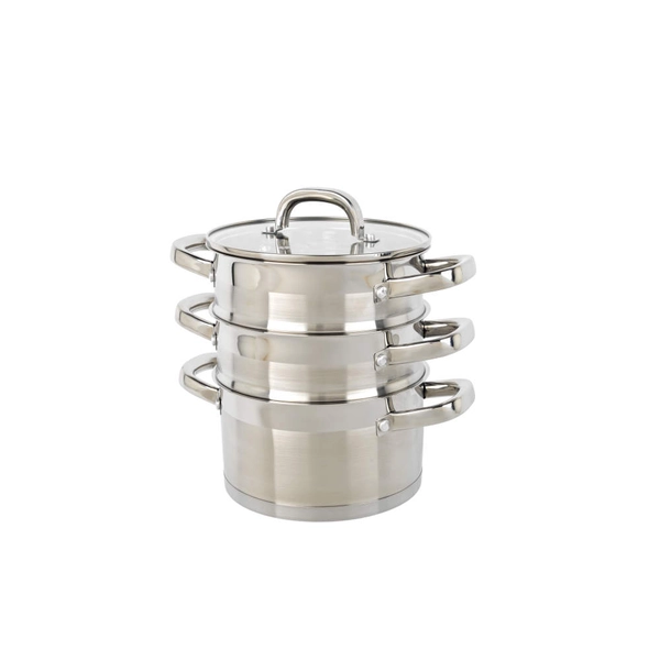 Timeless 3 Tier Steamer – 18cm Stackable Cooking Pots