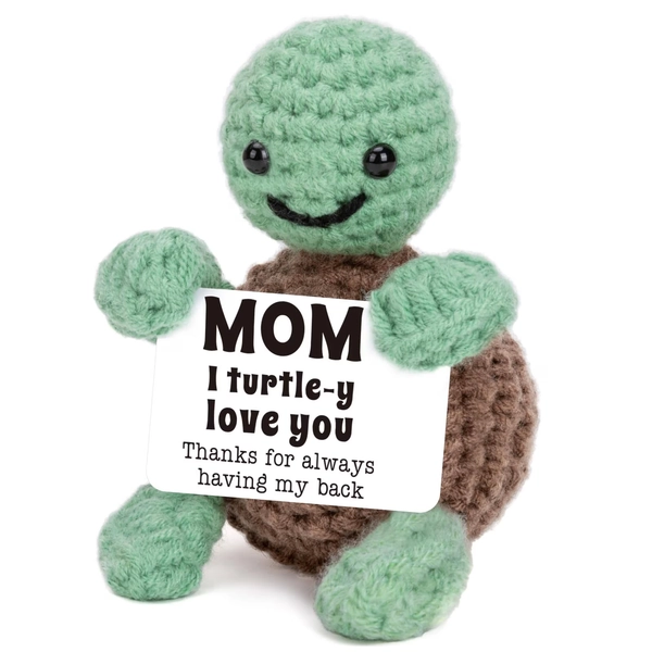 ANNECOSK Mini Funny Turtle Mom Gifts from Daughter Son, Birthday Mothers Day Easter Gifts for Mom Mother Mama Presents, I Love You Small Cute Stuff Things, Handmade Emotional Positive Crochet Turtle - Walmart.com