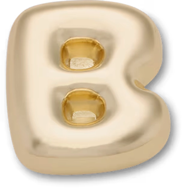 Gold Bubble Letter B