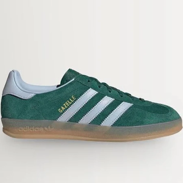 Womens Adidas Originals Green Gazelle Indoor Trainers - Green