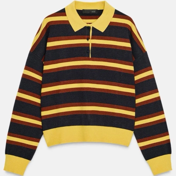 Zara Women's Striped Knit Polo