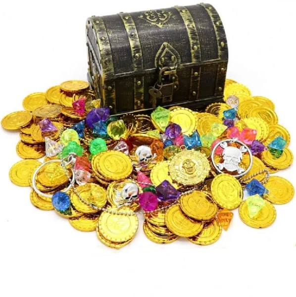 Kids Pirate Treasure Chest Toy Box
