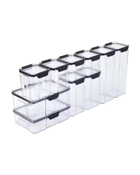 Set of 10 Modular Container Set - Clear - Miscellaneous