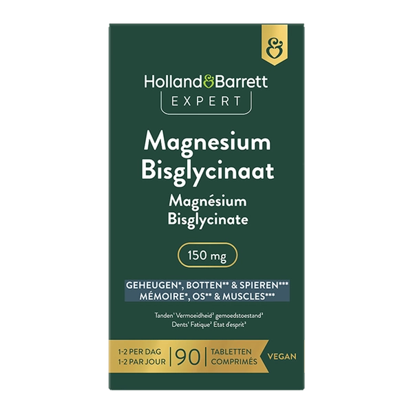 Holland & Barrett Expert Magnesium Bisglycinaat 150mg - 90 tabletten