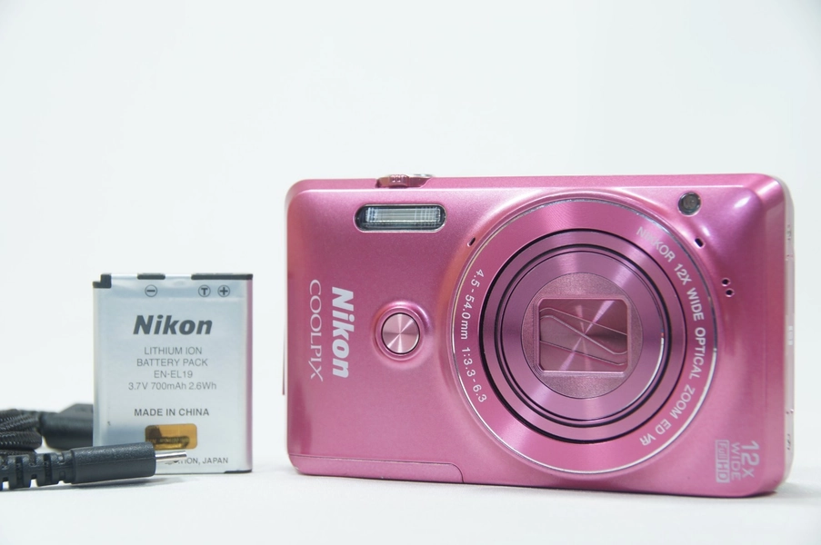 Nikon Coolpix S6900 Pink 16.0MP 12x Optical Zoom Wi-Fi Digital Camera From Japan