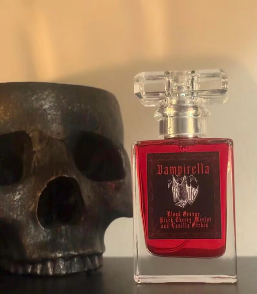 Vampirella perfume, Cherry Wine, Peach, Blood Orange and Vanilla Orchid, Horror perfume, Vampire perfume