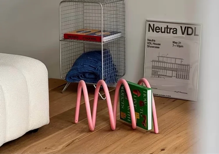 décoration d'intérieur d'art moderne,   aux couleurs dopamine, style instagram   sur internet,   rotative en fer forgé, serre-livres de   et créatif, étagère de rangement | Ne Manquez Pas Ces     | Temu