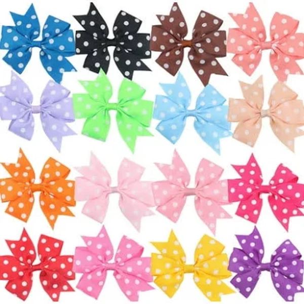 Tika 16 Pieces Grosgrain Ribbon Hair Bow Set