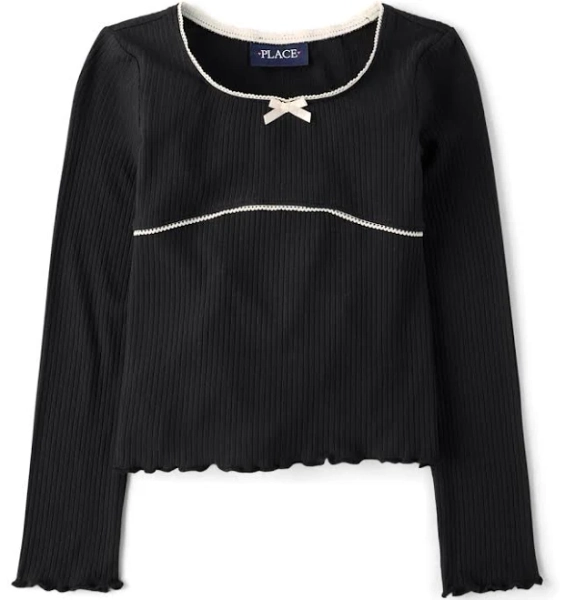 The Children's Place Girls Ribbed Lettuce Top
