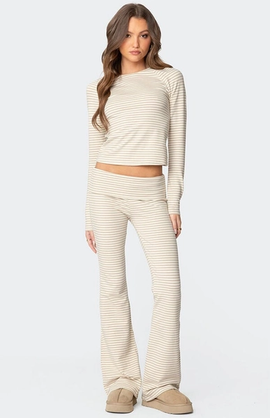 Kaeli Stripey Flared Leggings