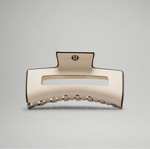 Extra Large Claw Hair Clip - Light Ivory/Black - ONE SIZE