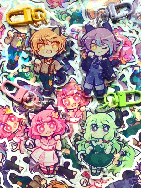 Project Sekai Wonderlands X Showtime 2.5'' Acrylic Keychains (Tsukasa Tenma, Emu Otori, Nene Kusanagi, Rui Kamishiro) PJSK Charms