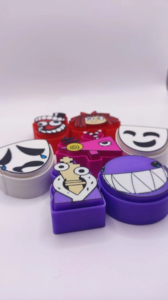 The Amazing Digital Circus Fidget Clickers : Pomni, Jax, Ragatha, Gangle, Kinger, Bubble Caine, Zooble Stress Relief Gamer Toys