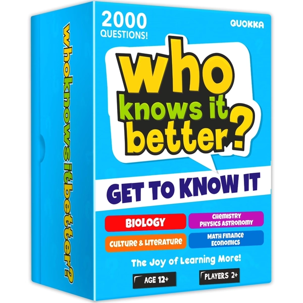 Quokka Card Game for Kids 8-12 and Family - Set of 4 Who Knows It Better? with 2000+ Questions Across Biology, Culture, STEM and Math - Walmart.com