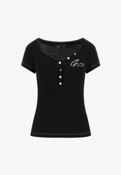 HENLEY OLYMPIA  - T-shirts med print - jet black a