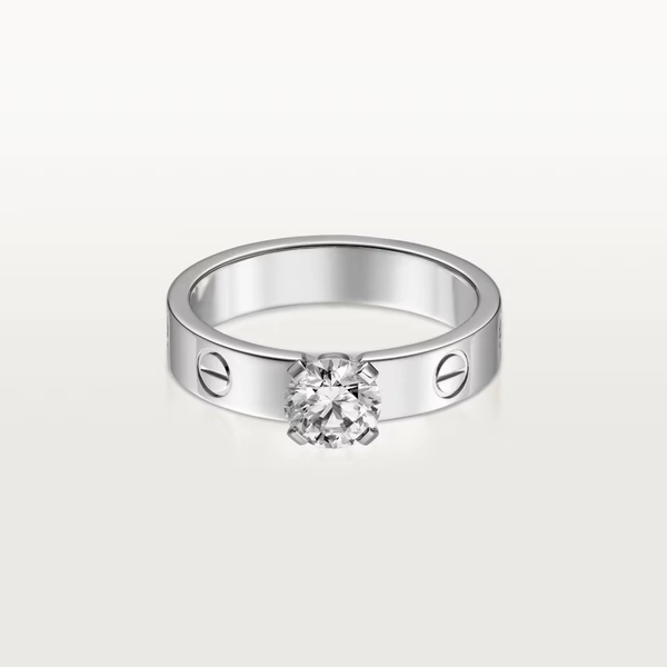 Solitaire LOVE, diamant taille brillant