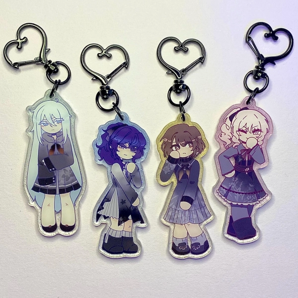 Project Sekai [PJSK] Nightcord at 25:00 acrylic glitter keychains