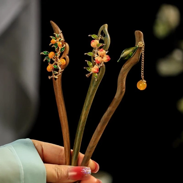 wooden hair sticks 