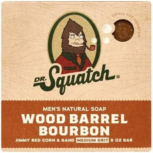 Dr. Squatch Wood Barrel Bourbon Bar Soap