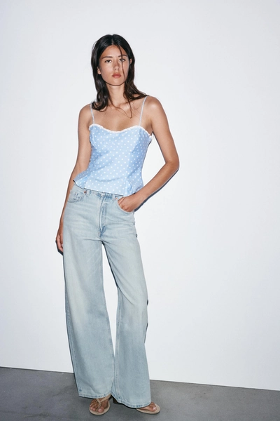 JEANS TRF EXTRA WIDE LEG TIRO ALTO