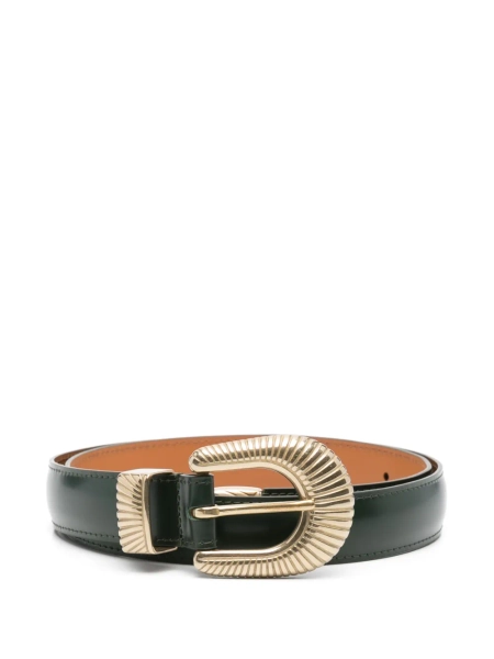 SANDRO Leather Belt | Green | FARFETCH