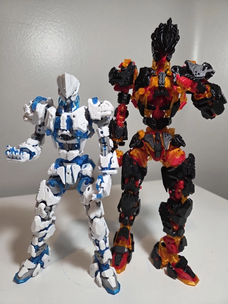 Muti-Jointed|Action Figure|7/9/12 inch|Robot|Pre-assembled|Desk Toy|Customized|Posable 3D Printed Articulated|Collectable,color armor/frame