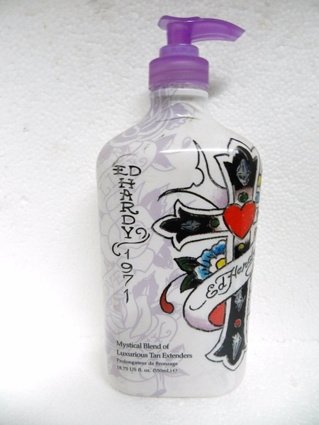 ED HARDY CROSS MY HEART SILICONE MOISTURIZER LOTION TAN EXTENDERS HARD TO FIND!