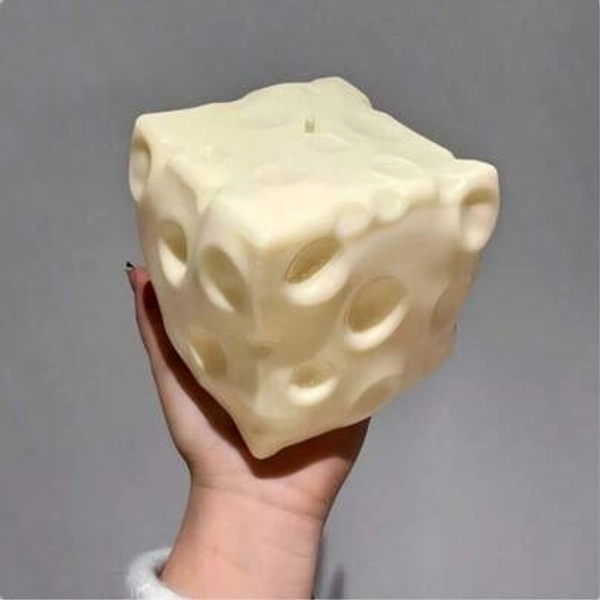 1 Large Realistic Cheese Shaped Non-Rebound Ball, Giant Textured Sensory Stress Ball, Cream Yellow Decompression Toy, Helps Relieve Anxiety, Creative Desktop Gift, Suitable For Teens And Kids, Birthday, Holiday & Christmas Gift-ASMR, Halloween Christmas Gift, Squishy