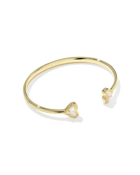 Framed Ari Heart Gold Cuff Bracelet