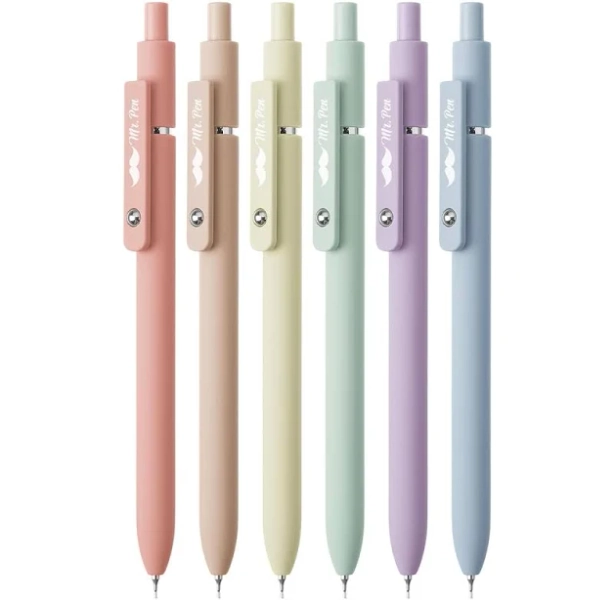 Mr. Pen Retractable Gel Pens 6 or 12 Pack