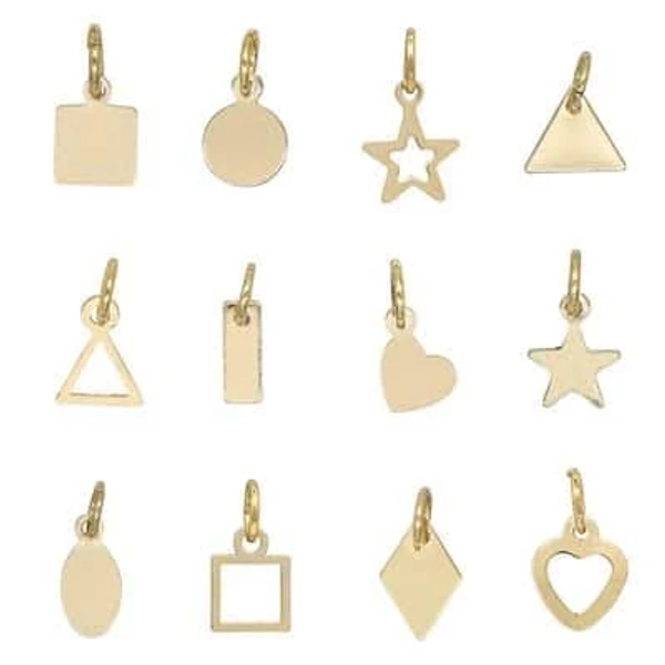 12-Pack Women's Basic Shapes Charms