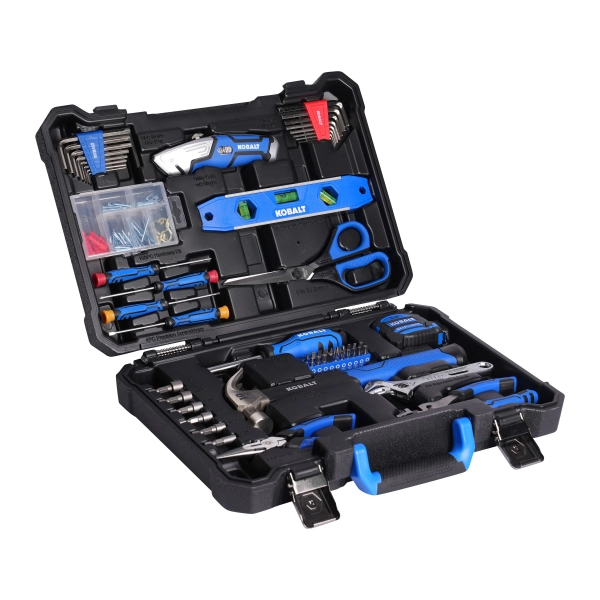 Kobalt 158 -Piece Blue Household Tool Set with Folding Case
