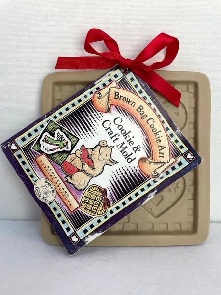 Vintage Brown Bag Cookie Mold with Recipes