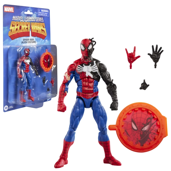 Marvel Legends Series Secret Wars Spider-Man (Alien Costume), Retro Marvel Comics Collectible Action Figure (6”) - Walmart.com