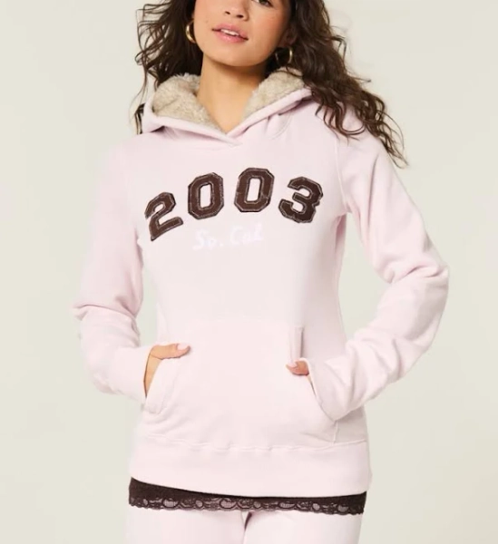 Hollister Women's Feel Good Faux Fur Hoodie