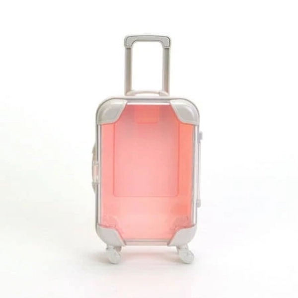 Darzheoy Small Transparent Suitcase Mini Travel Luggage with Wheels