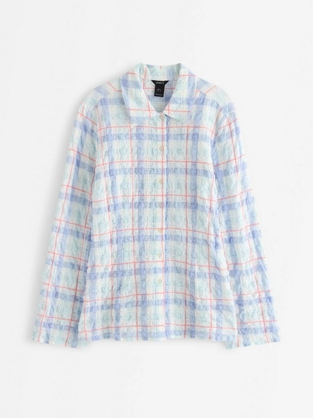 Checked shirt with structure - Light White - S