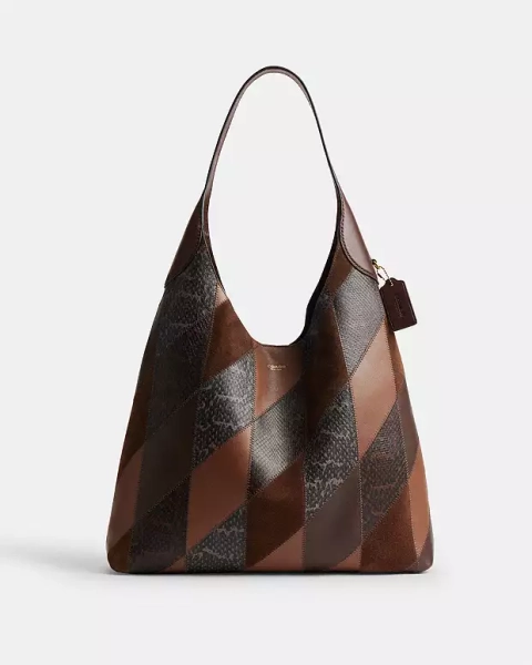 Brass/Maple Multi Brooklyn Shoulder Bag 39 With Snakeskin Patchwork