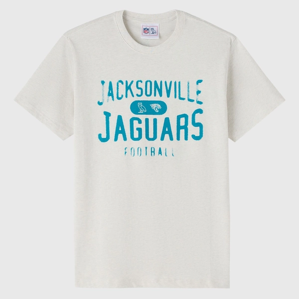 Unisex Jacksonville Jaguars OVO x NFL Heather Gray T-Shirt