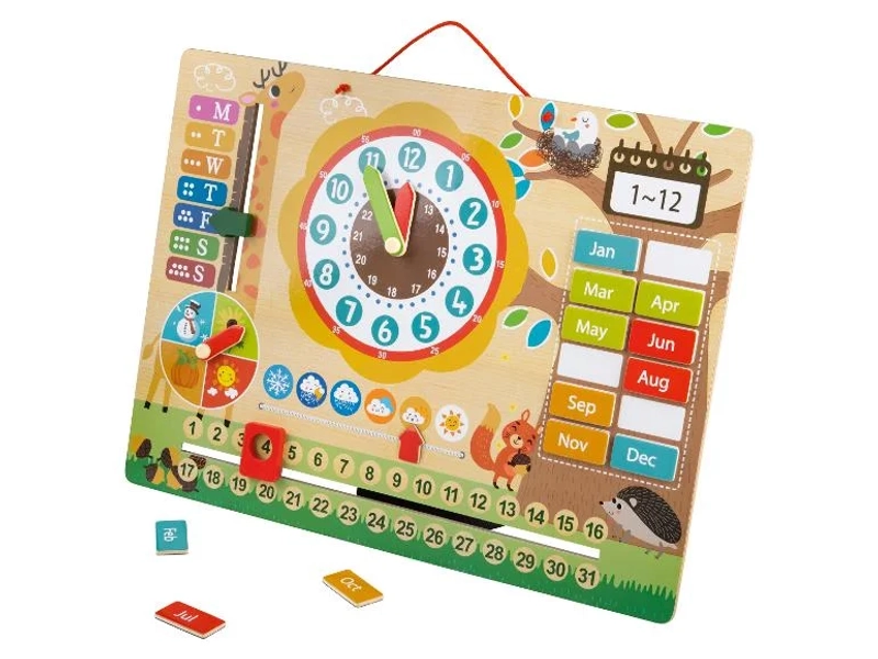 Ordinateur portable en bois ou horloge magnétique
