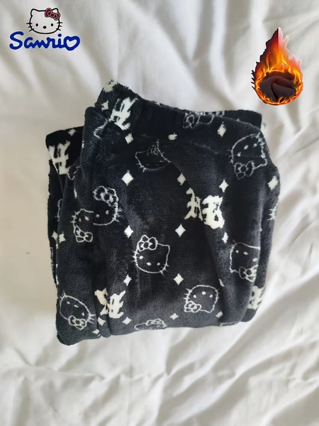 sanrlo womens fluffy stretch cartoon cat cute print sleep - Temu